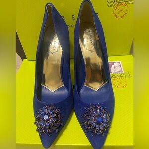 Ted Baker Royal Blue Embellished Heels